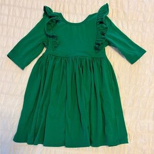 Mila & Rose Green Knit Twirl Dress